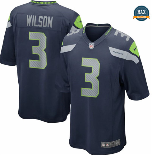 Max Maillots Russell Wilson, Seattle Seahawks - Navy
