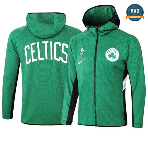 Max Maillot Veste Sweat à capuche Boston Celtics - Vert