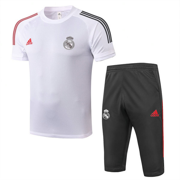 Max Maillots Real Madrid + Pantalon 3/4 Training 2020/21 Blanc