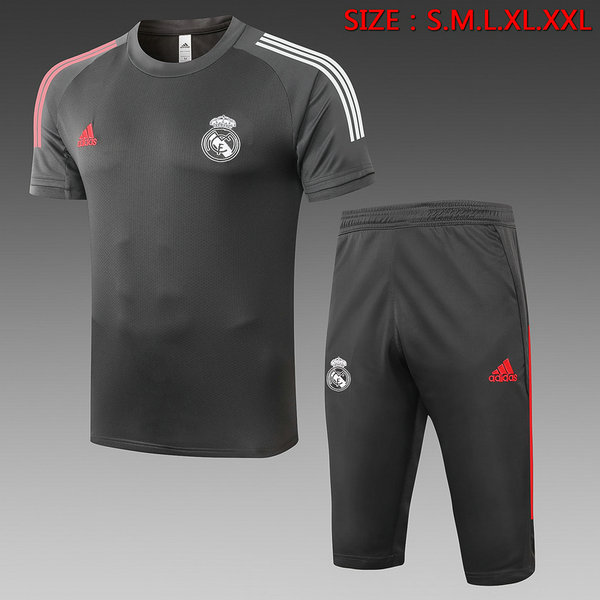 Max Maillot Real Madrid + Pantalon 3/4 Training 2020/21 Gris foncé