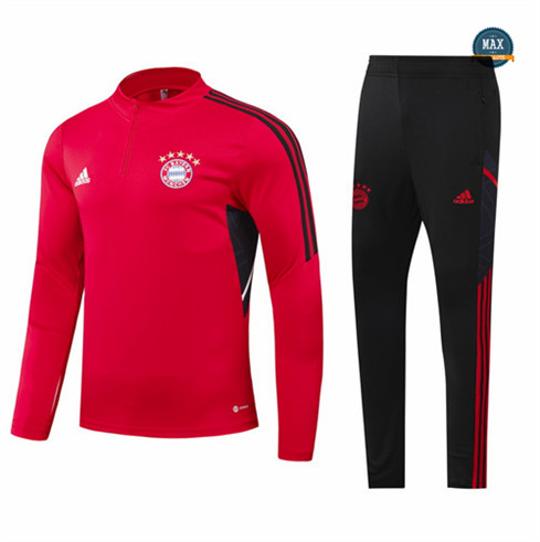 Max Maillot Survetement foot Bayern Munich Rouge 2022 fiable max 097