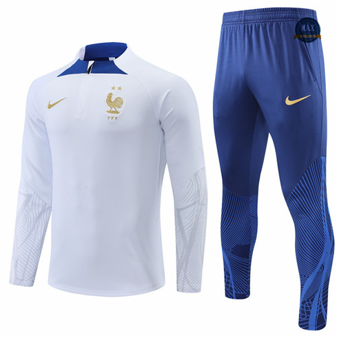 Max Maillot Survetement foot France Blanc 2022 fiable max 201