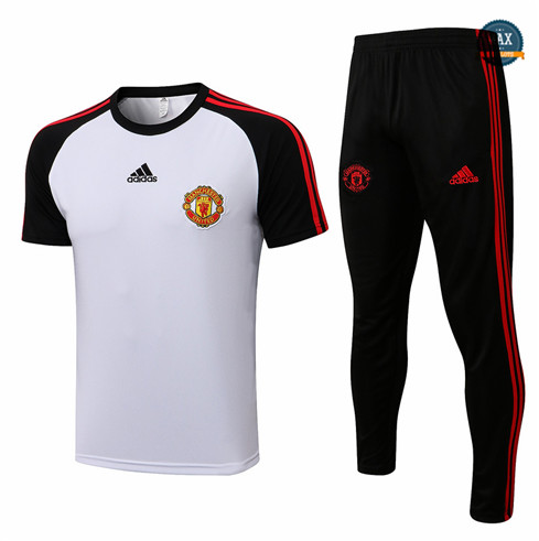 Max Maillot Manchester United + Pantalon 2022/23 Training Blanc/Noir