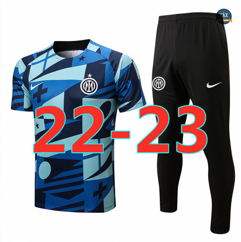 Max Maillot Inter Milan + Pantalon 2022/23 Training Bleu
