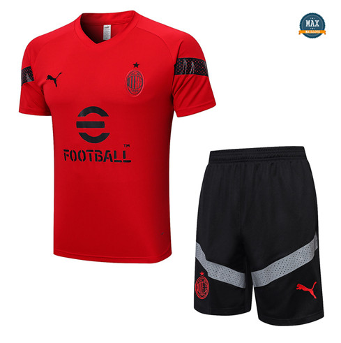 Max Maillots AC Milan + Short 2022/23 Training rouge fiable