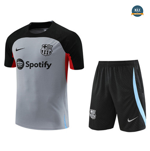 Max Maillot Barcelone + Short 2022/23 Training gris grossiste
