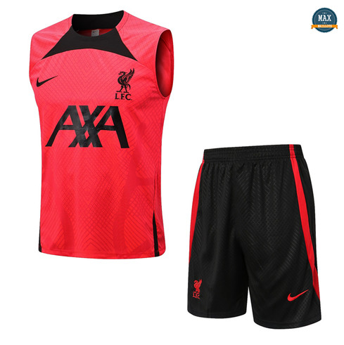 Max Maillot Liverpool Debardeur + Short 2022/23 Training rouge flocage