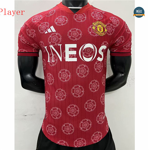 Max Maillot foot Player Version 2023/24 Manchester United Training Rouge
