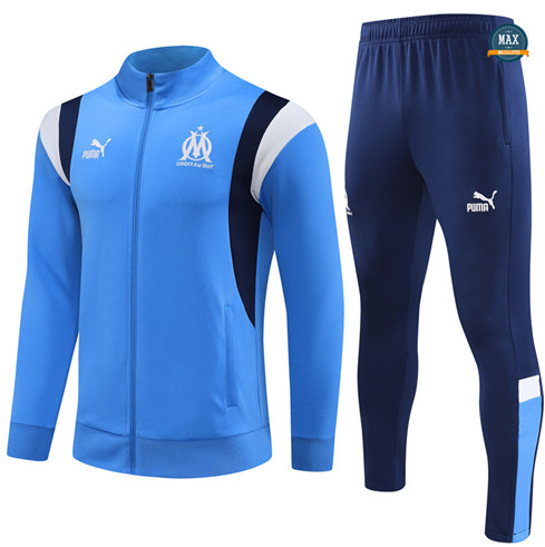 Achetez Max Veste Survetement Enfant Olympique Marseille 2023/24 Bleu pas cher