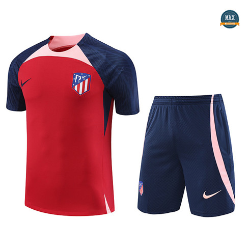Marque Max Maillot Atletico Madrid + Short 2023/24 Training Rouge personnalisé
