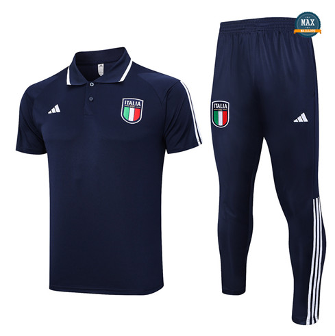 Acheter Max Maillot Italie Polo + Pantalon 2023/24 Training Bleu fiable