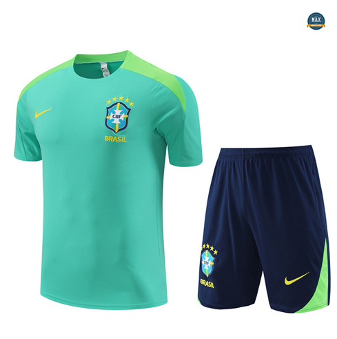 Soldes Max Maillot Brésil Enfant + Shorts 2024/25 Training vert
