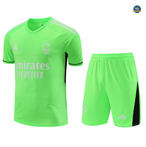 Nouveaux Max Maillots Real Madrid goalkeeper + Shorts 2024/25 Training vert