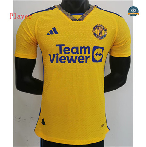 Max Maillot Foot Player Version 2023/24 Manchester United Jaune fiable