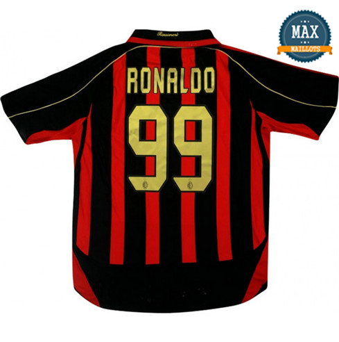 Maillot Retro 2006-07 AC Milan Domicile (99 Ronaldo)