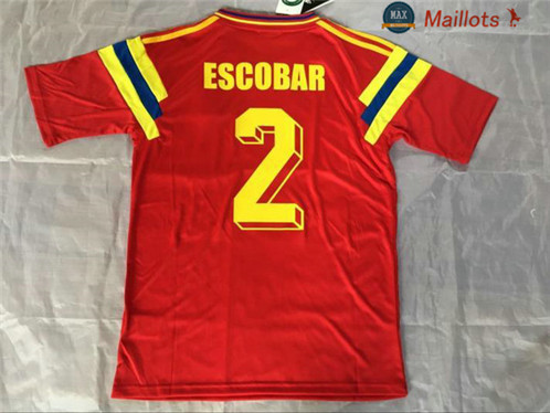 Maillot Retro 1990 Colombie Rouge (2)