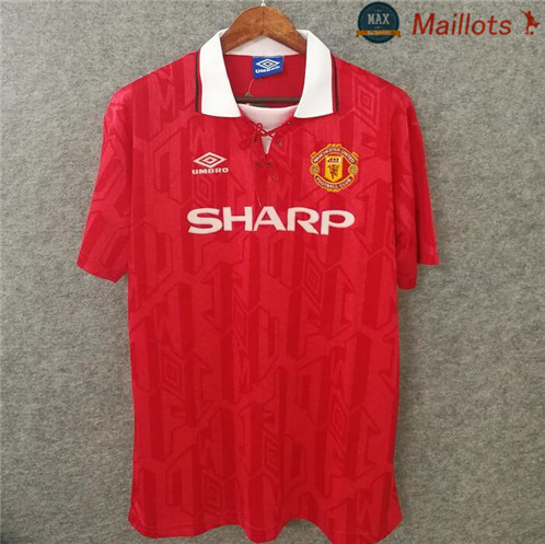 Maillot Retro 1994 Manchester United Domicile Rouge
