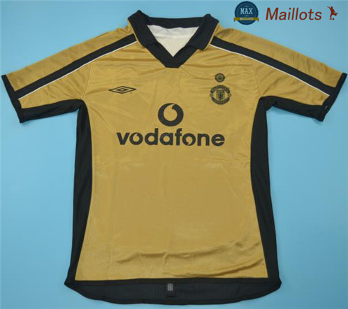 Maillot Retro 2001-02 Manchester united Third Or