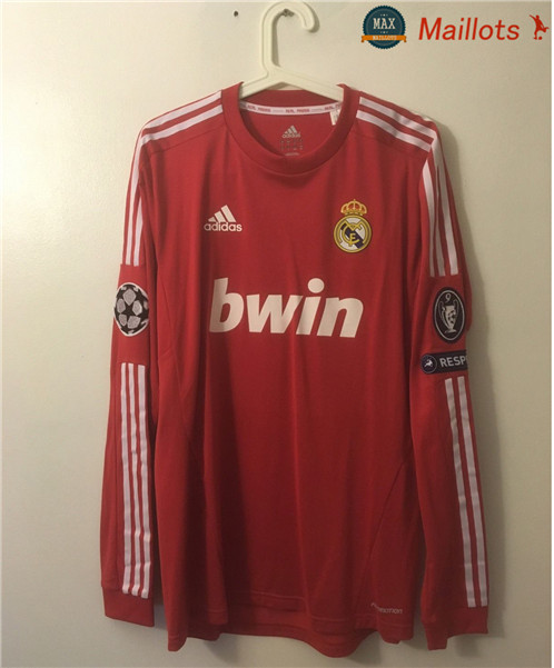 Maillot Retro 2011-12 Real Madrid Manche Longue Third Rouge