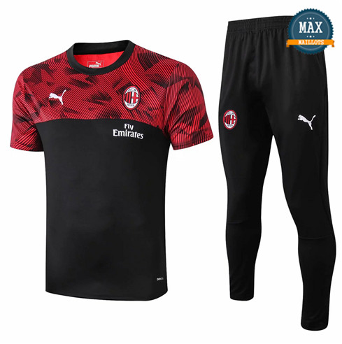 Maillot + Pantalon AC Milan 2019/20 Training Noir/Rouge