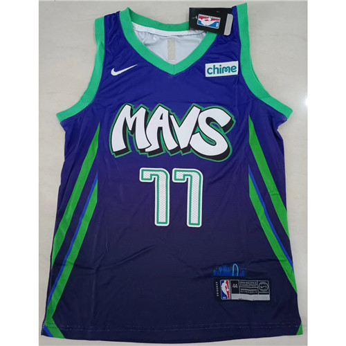 240271 Max Maillots NBA Mavericks Dallas DONCIC 77 bleu Taille:44