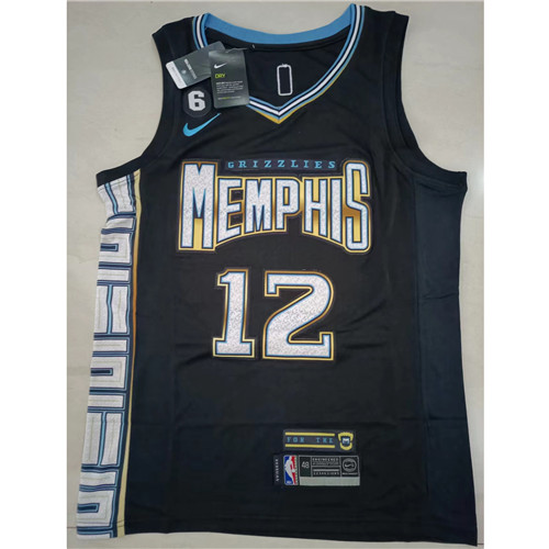 240292 Max Maillots NBA Memphis Grizzlies MORANT 12 noir Taille:48