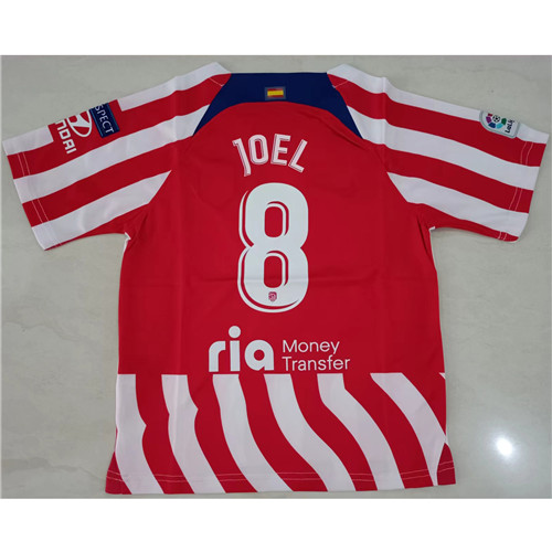 240304 Max Maillots Atletico Madrid Enfant JOEL 8 rouge Taille:22