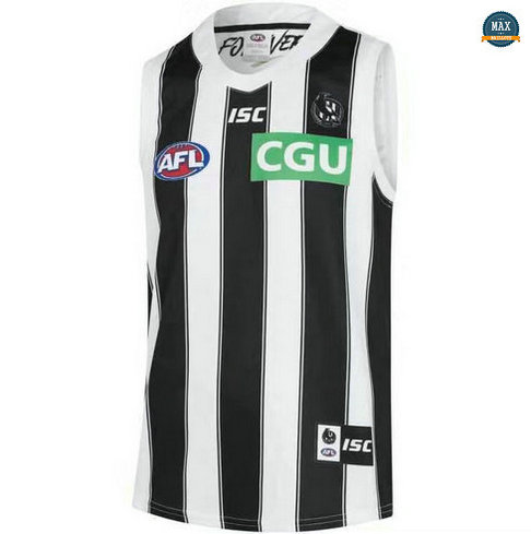 Max Maillot Rugby AFL Collingwood Magpies 2019/20 Blanc