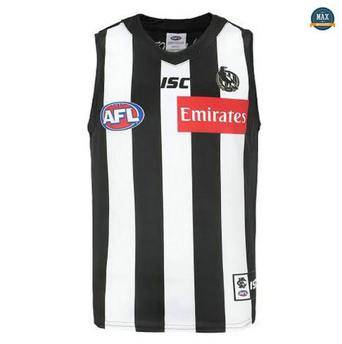 Max Maillot Rugby AFL Collingwood Magpies 2019/20 Noir
