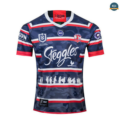 Max Maillot Rugby Sydney Roosters Édition commémorative 2019/20
